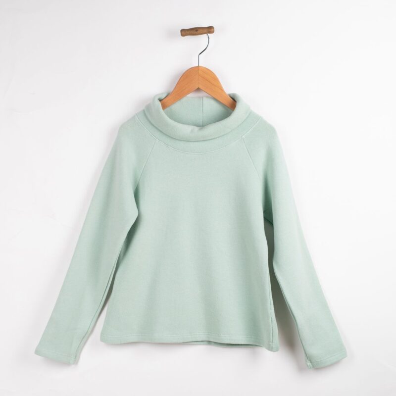 Sudadera con cuello menta