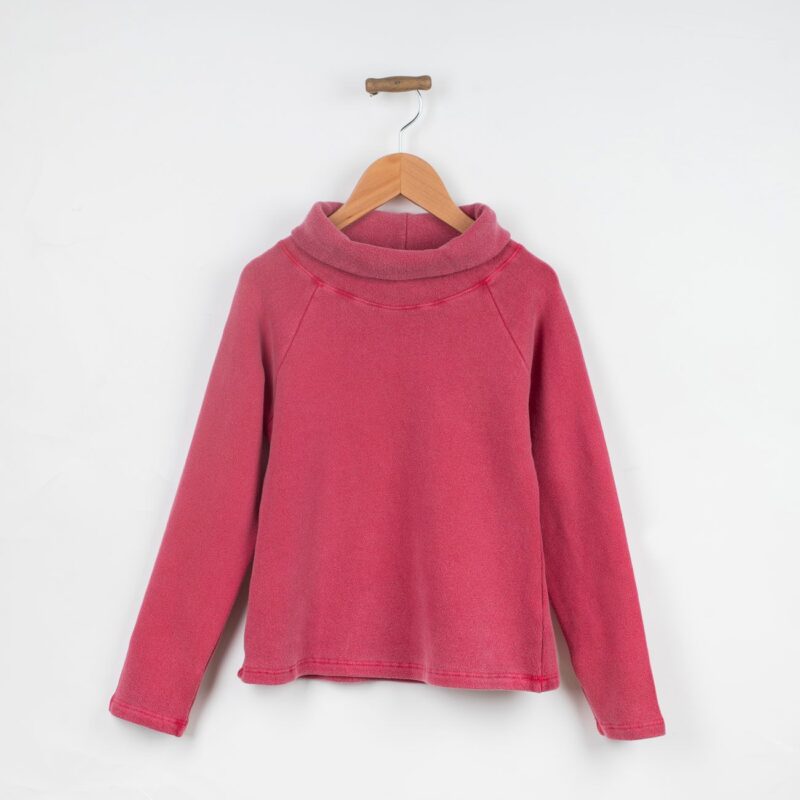 Sudadera con cuello fresa