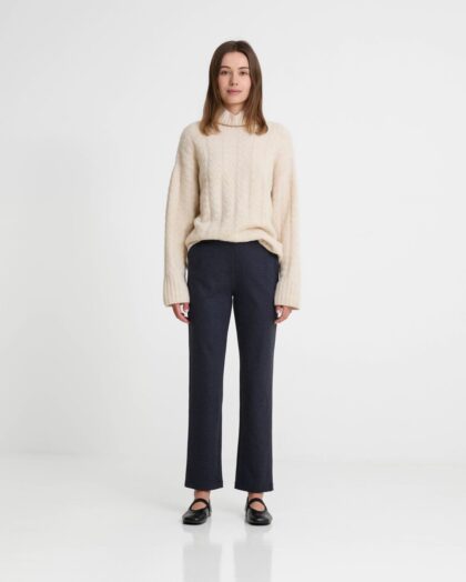 Pantalones rectos jacquard