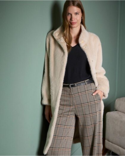 Pantalón recto de jacquard