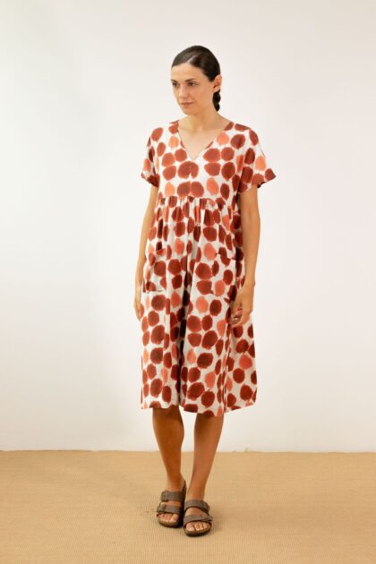 Vestido estamp. cerezas