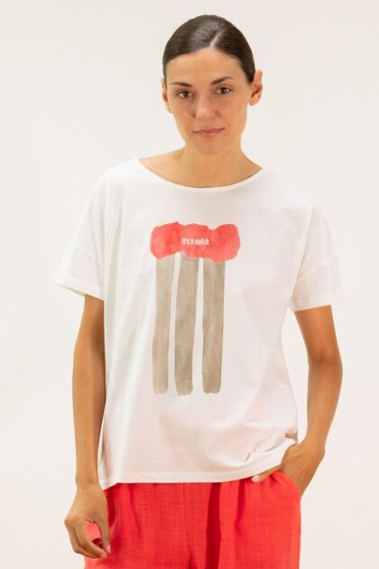 Camiseta cruda cerillas